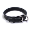 RIVETTED  DOUBLE LEATHER TIE-OUT COLLAR, WITH WELDED 