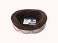18''X14'' OVAL LOUNGER - JACQUARD BROWN