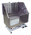PROFESSIONAL QUALITY ADJUST.  STAINLESS BATH WITH SHOWER, 